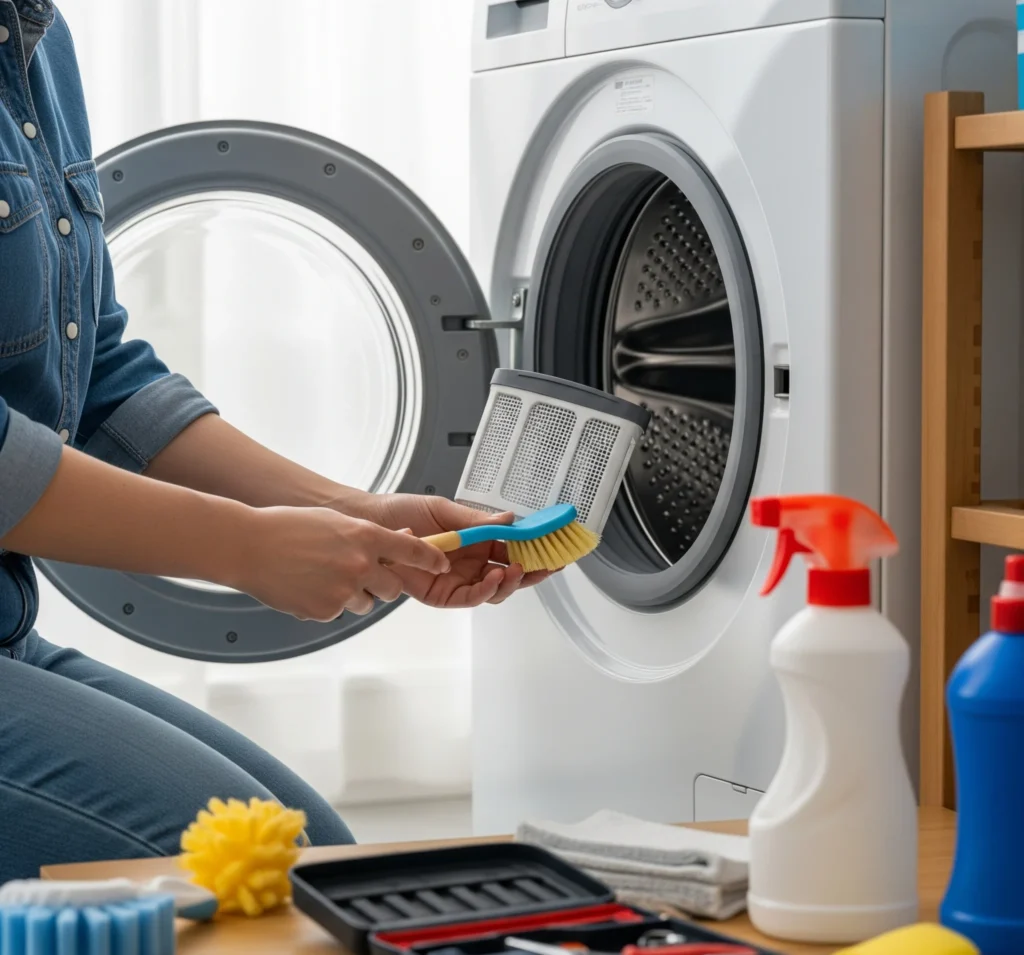 Men cleaning appliance